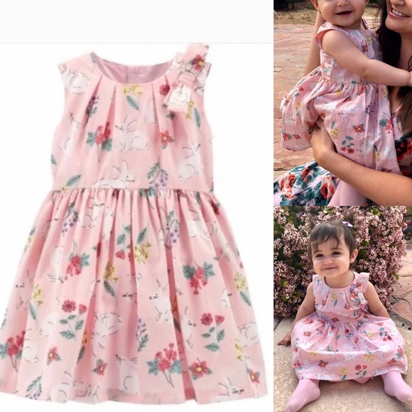 Carter's Dresses Easter Dress Carters Rabbit Bunny Pink Dress With